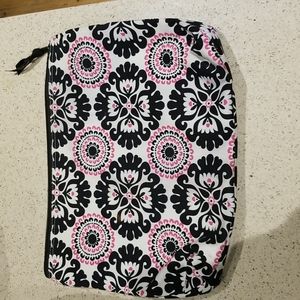 Thirty one zipper bag black/pink and white patterned